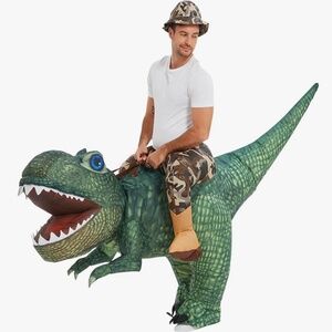Adult Riding Dinosaur Halloween inflatable costume